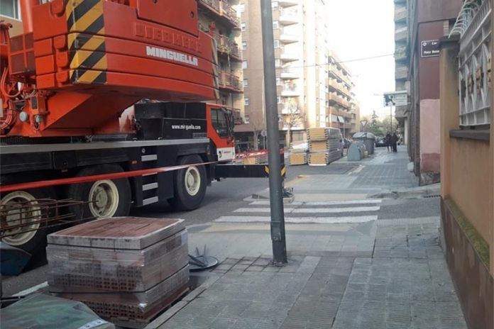 Tallat tram carrer Nadal Meroles