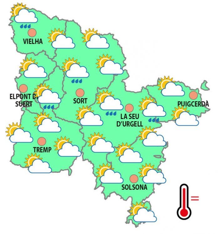 Pirienu diumenge temperatures