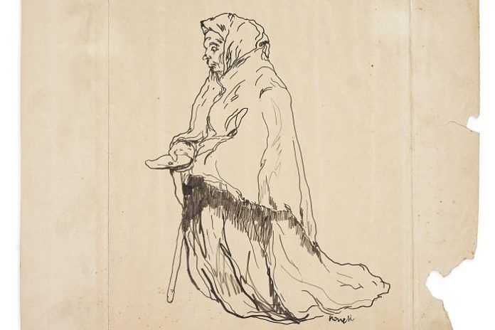 dibuix La Captaire, d'Isidre Nonell