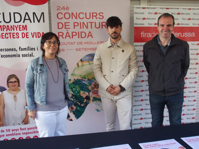 Moment-de-la-roda-de-premsa-d'aquest-matí-amb-Joel-Bastons,-Irene-Solsona-i-Ramon-Xinxó