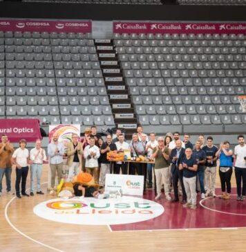 El Barris Nord estrena la nova pista amb la imatge de Gust de Lleida als cercles de tir lliure
