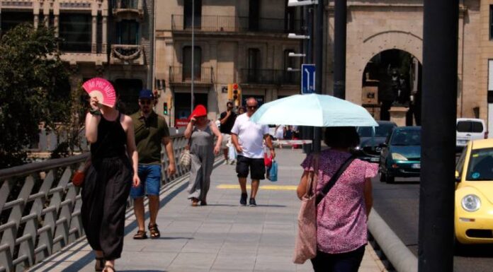 Els termòmetres s’enfilen per sobre dels 41ºC i depassen les màximes de dimecres