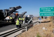 Comencen les obres de rehabilitació del ferm de l’A-2 entre Cervera i la Panadella