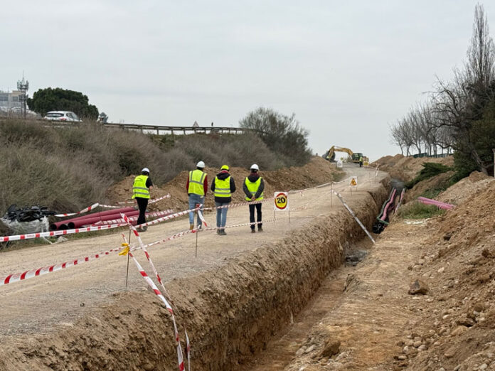 Obres-de-la-línia-elèctrica-que-ha-de-travessar-l'Horta-de-Lleida